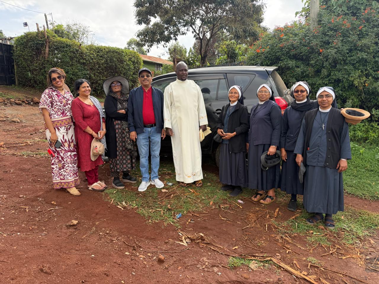 Arriving to bless the land at Kikuyu