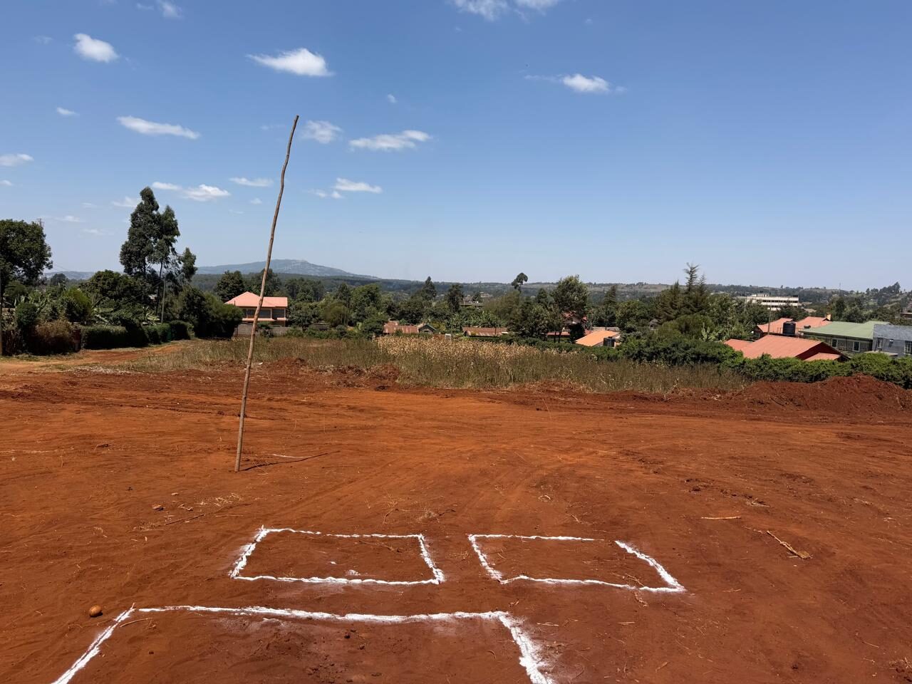 Site survey and marked footprint